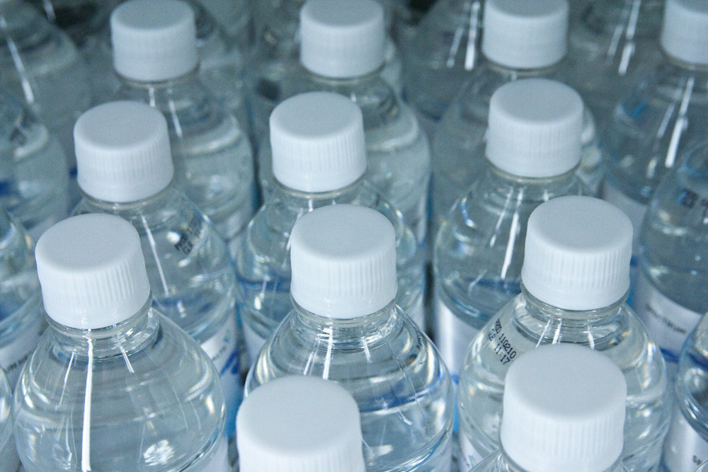 Tops of bottled water
